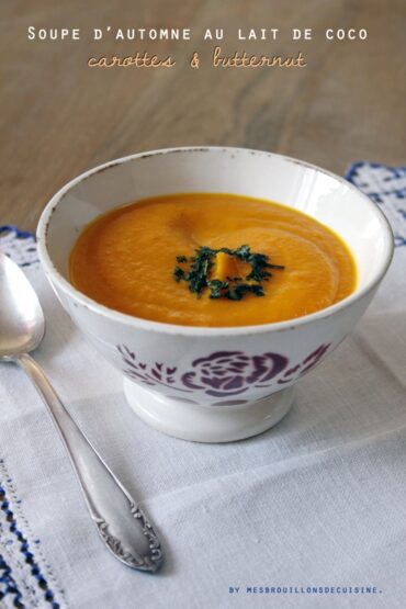 Soupe de carottes et courge butternut au lait de coco 18 106843425