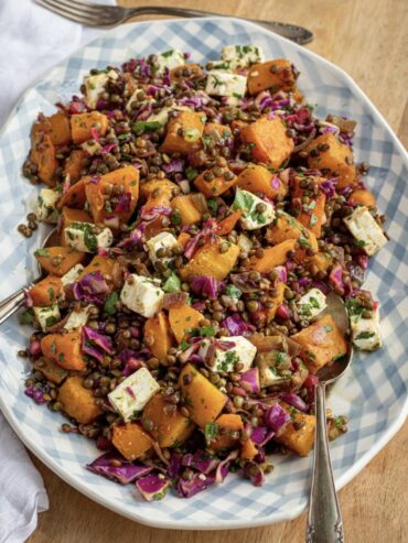 Salade de lentilles rôties